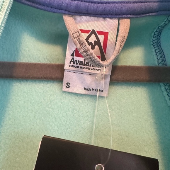 Avalanche Active Full Zip Hoodie Jacket Athletic Mint Green Stitch Trim - Picture 5 of 8
